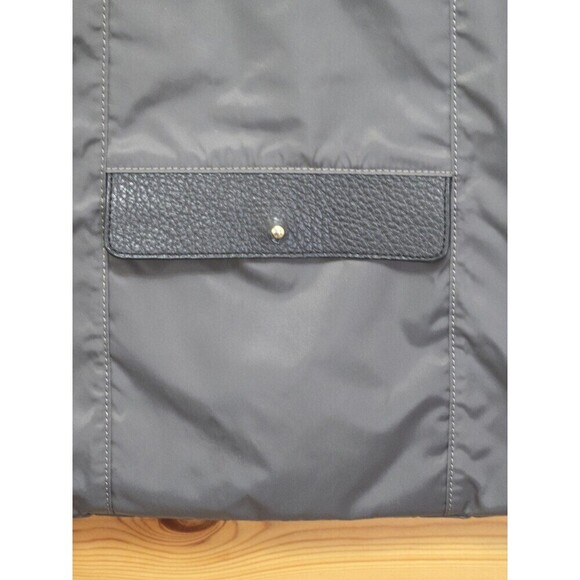 PAUL & JOE SISTER GREY & BLACK NYLON TOTE BAG SHOPPER CAT INTERIOR DOUBLE STRAPS - Picture 2 of 14